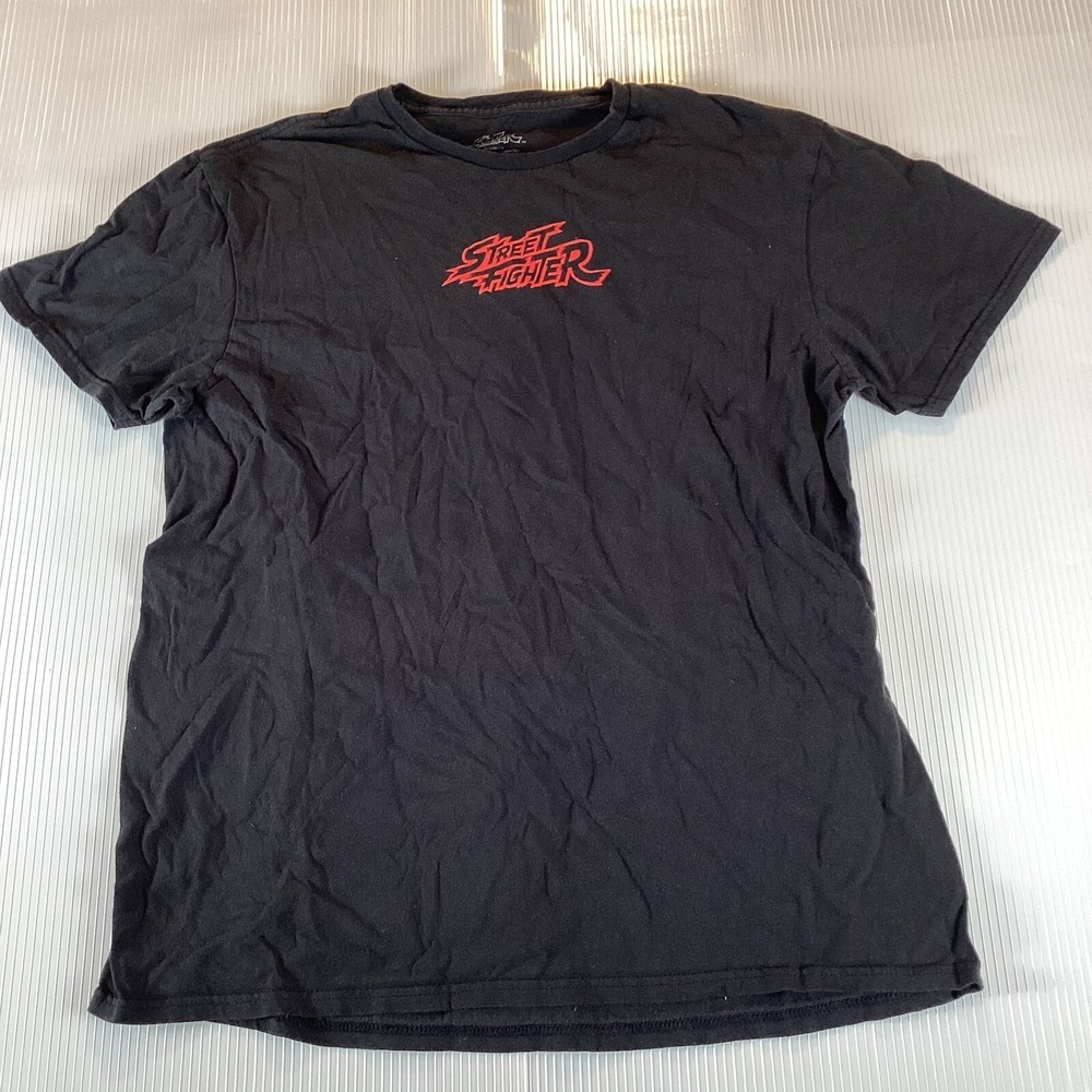Street Fighter Mens T Shirt Size L Large Short Sleeve Pullover Crew Neck Black